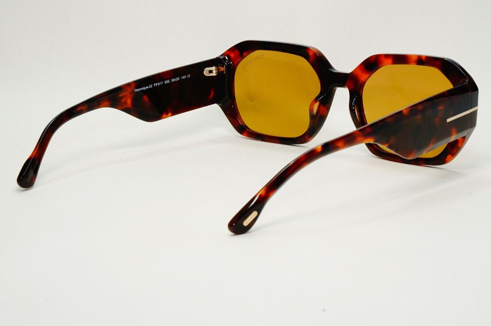 Tom Ford Sunglasses Veronique-02 Brown Havana Hexagon Unisex FT 0917 TF 917 55E