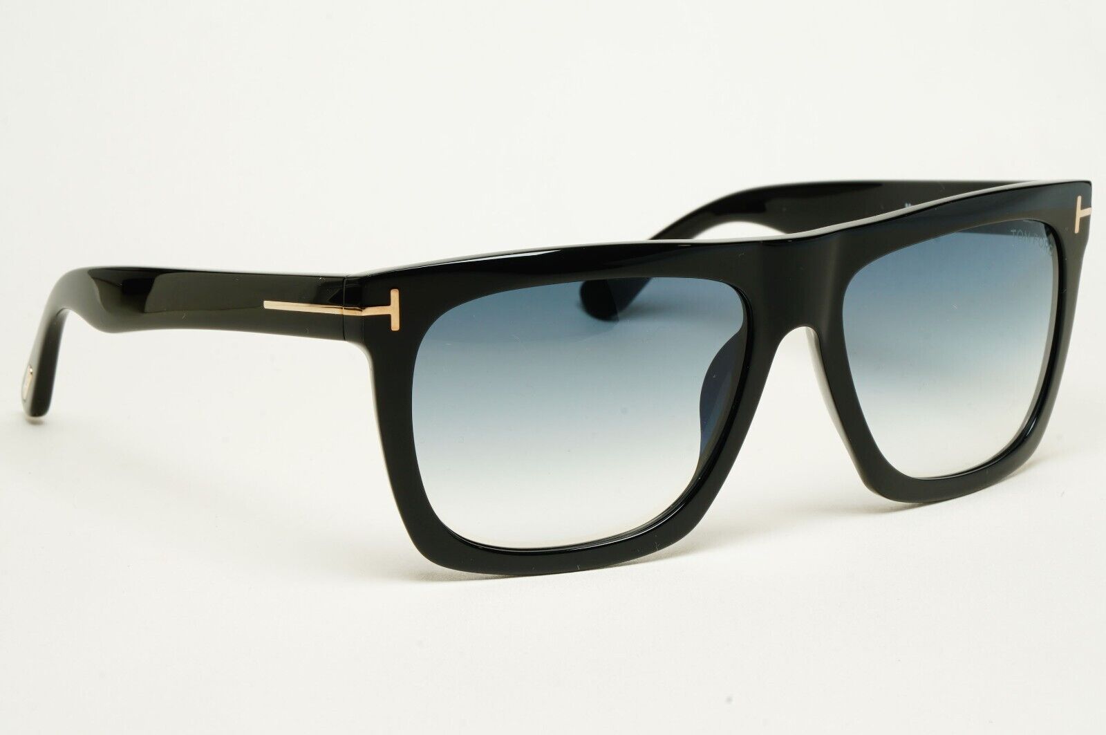 Tom Ford Sunglasses Morgan Black Glossy Blue Square FT0513 TF 513 01W 57mm