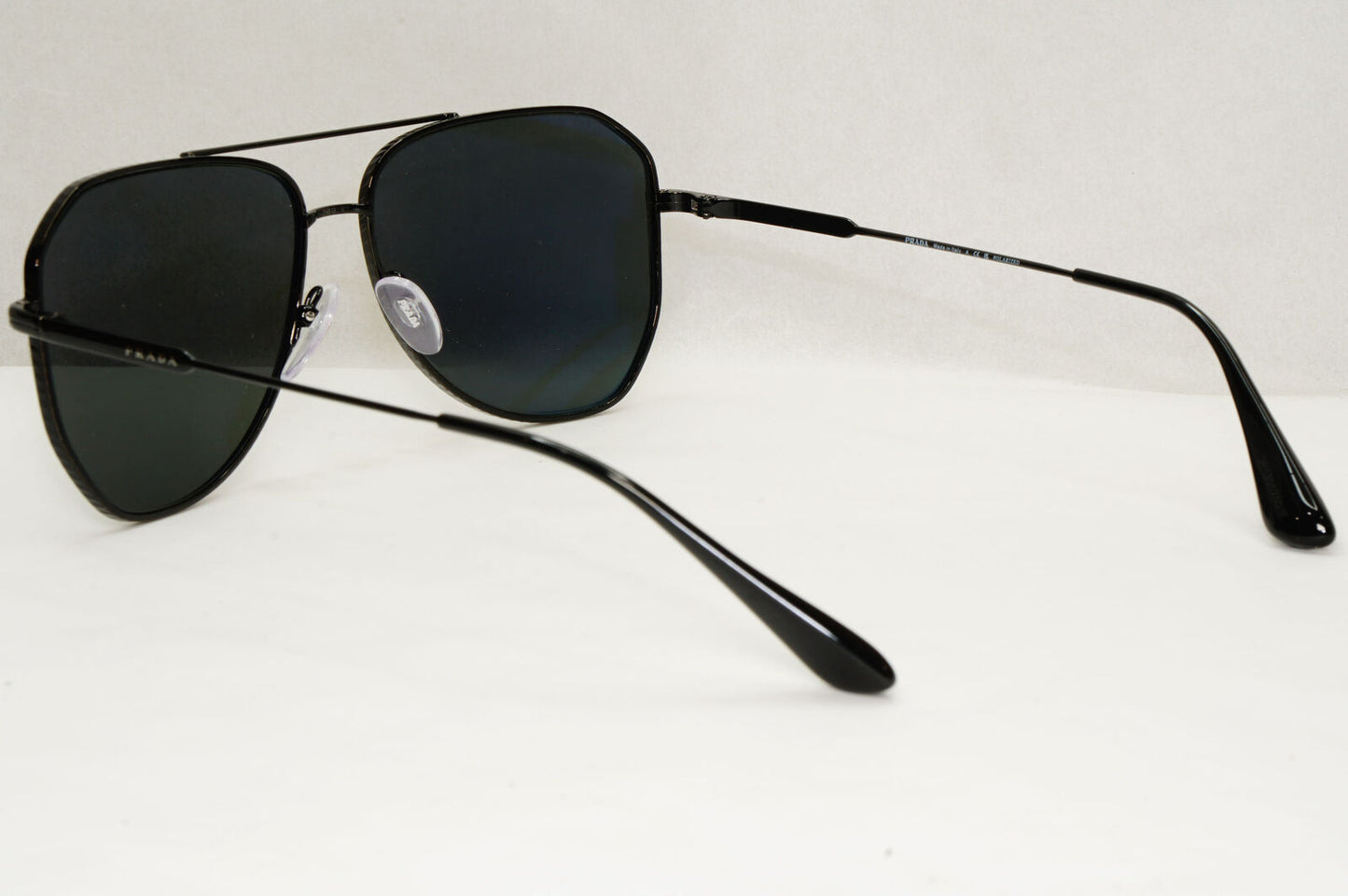 Prada Sunglasses Glass Lens Black Metal Pilot  PR63XS SPR 63X 1AB-08G 58mm