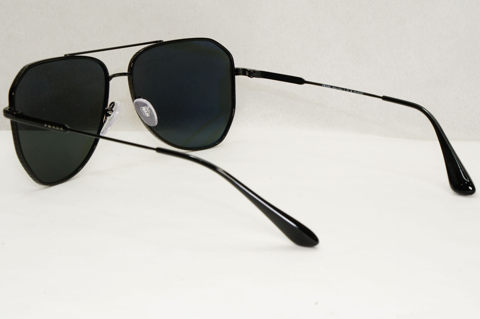 Prada Sunglasses Glass Lens Black Metal Pilot  PR63XS SPR 63X 1AB-08G 58mm