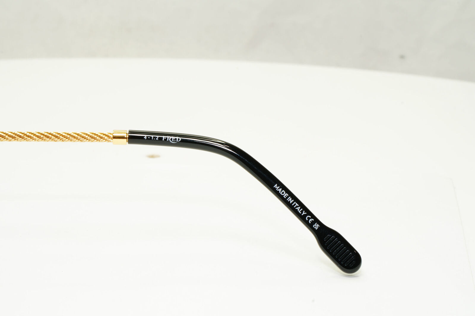 Fred Sunglasses FG50013U Gold Black Cable Twist Square Pilot 030 Force 10