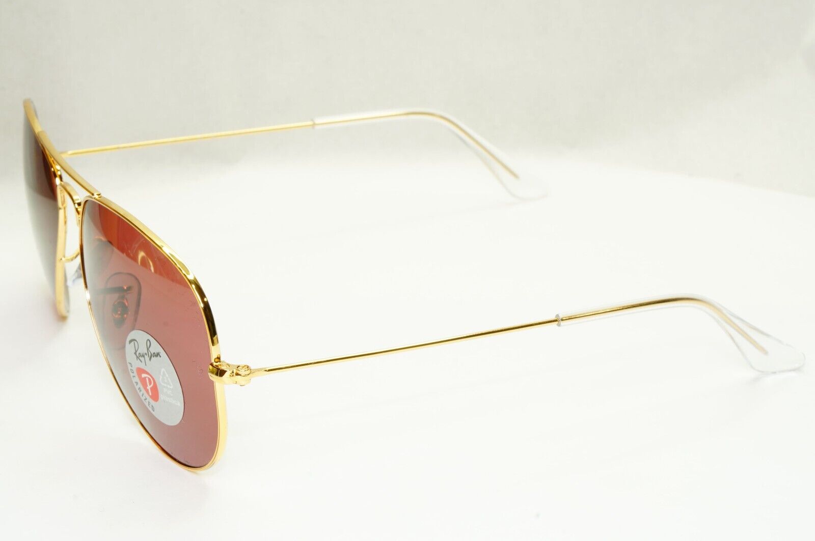 Ray-Ban Sunglasses Aviator Polarised Gold Dull Rose Purple RB 3025 9196/AF 50mm