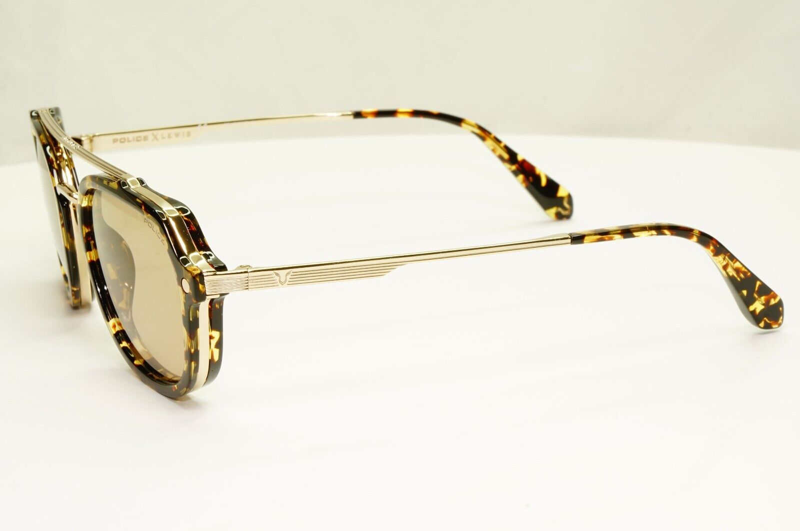 Police Lewis Hamilton F1 Sunglasses Brown Gold Marble 52mm 05 SPL A26 COL 594G
