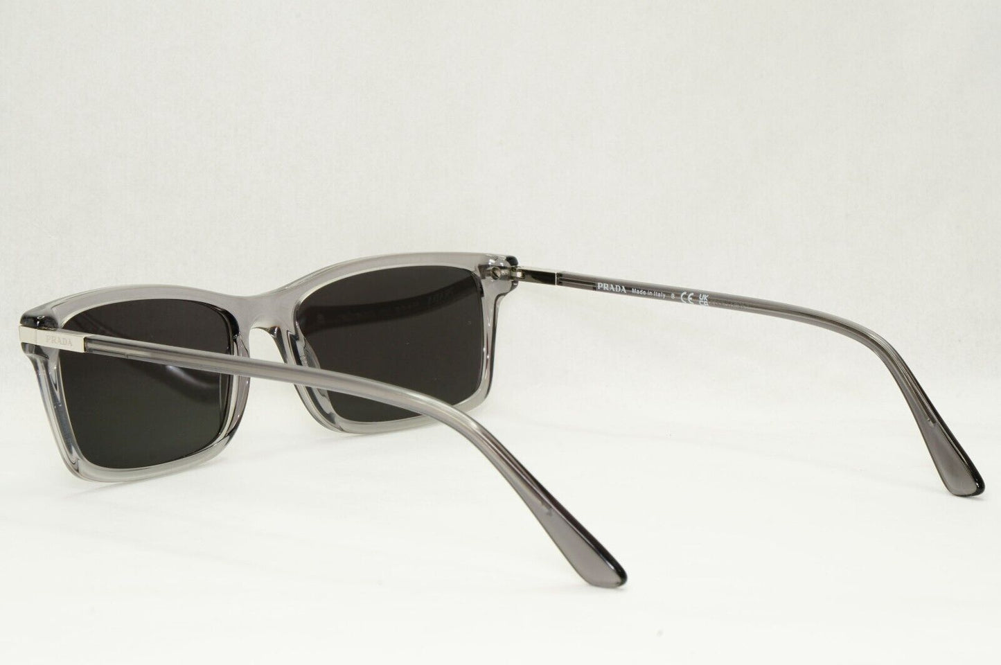 Prada Sunglasses Black Grey Transparent Crystal PR03YV VPR 03Y 08U-1O1 56mm