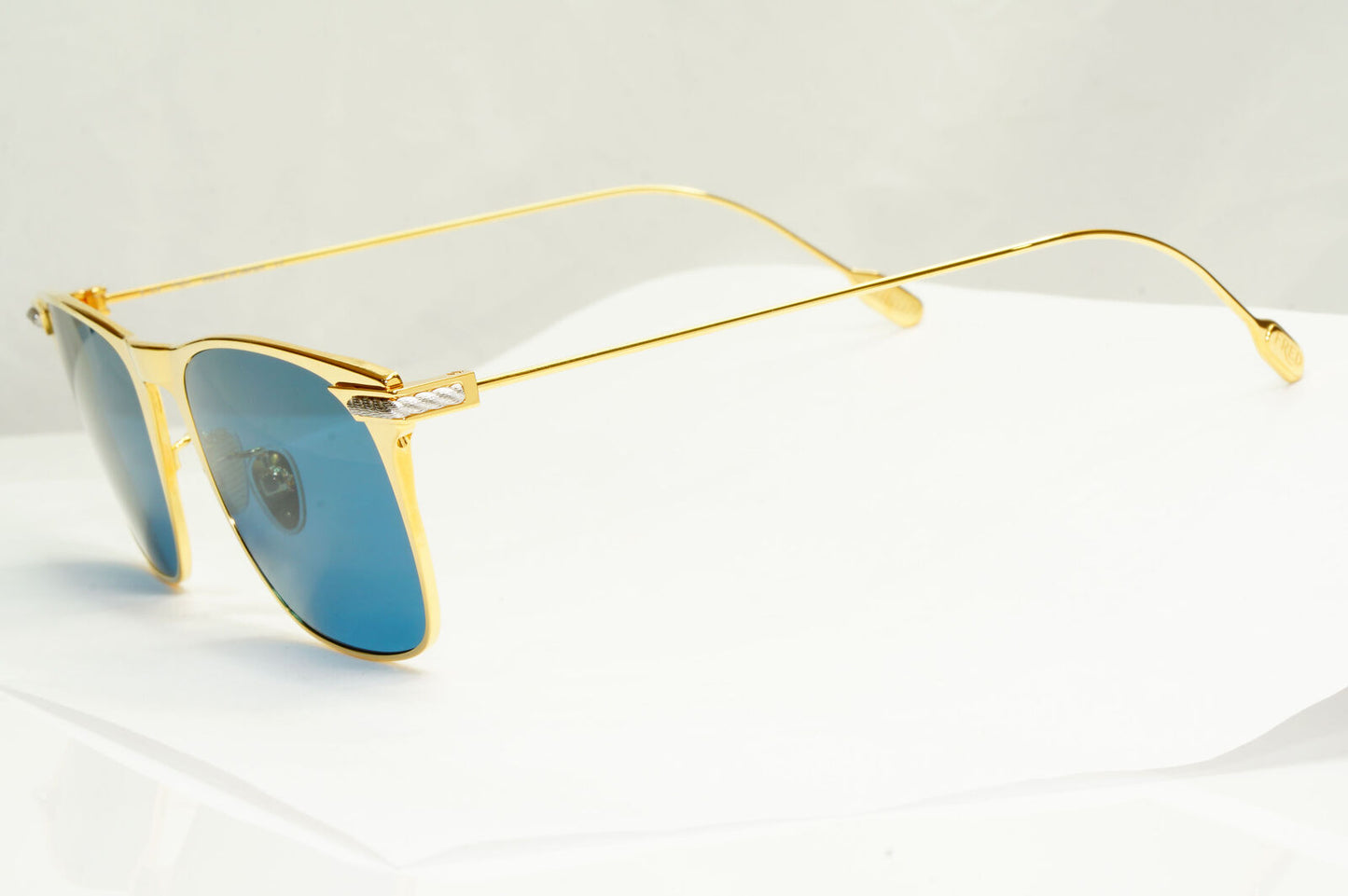 Fred Sunglasses FG40009U Titanium Gold Blue Silver Japan Metal 30V Force 10
