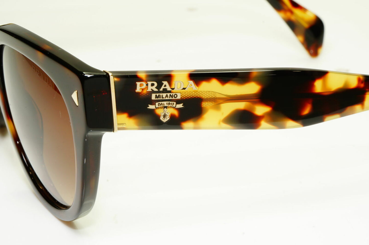 Prada Brown Tortoise Shell Sunglasses Womens Square Large SPR 17O Swing 2AU-6S1