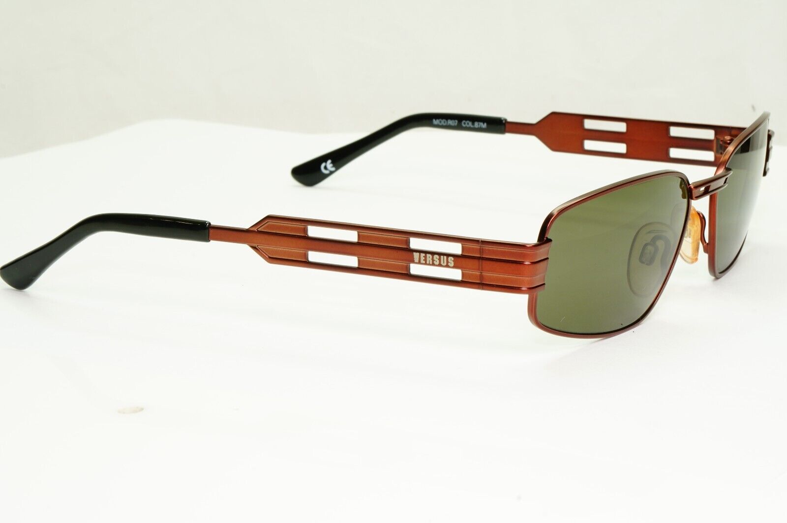 Versus Gianni Versace 1997 Sunglasses Vintage Brown Copper Green MOD R07 COL 87M