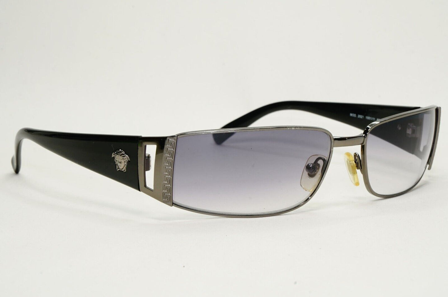 Versace Sunglasses 2003 Vintage Rectangle Black Gunmetal MOD 2021 1001/11 210924