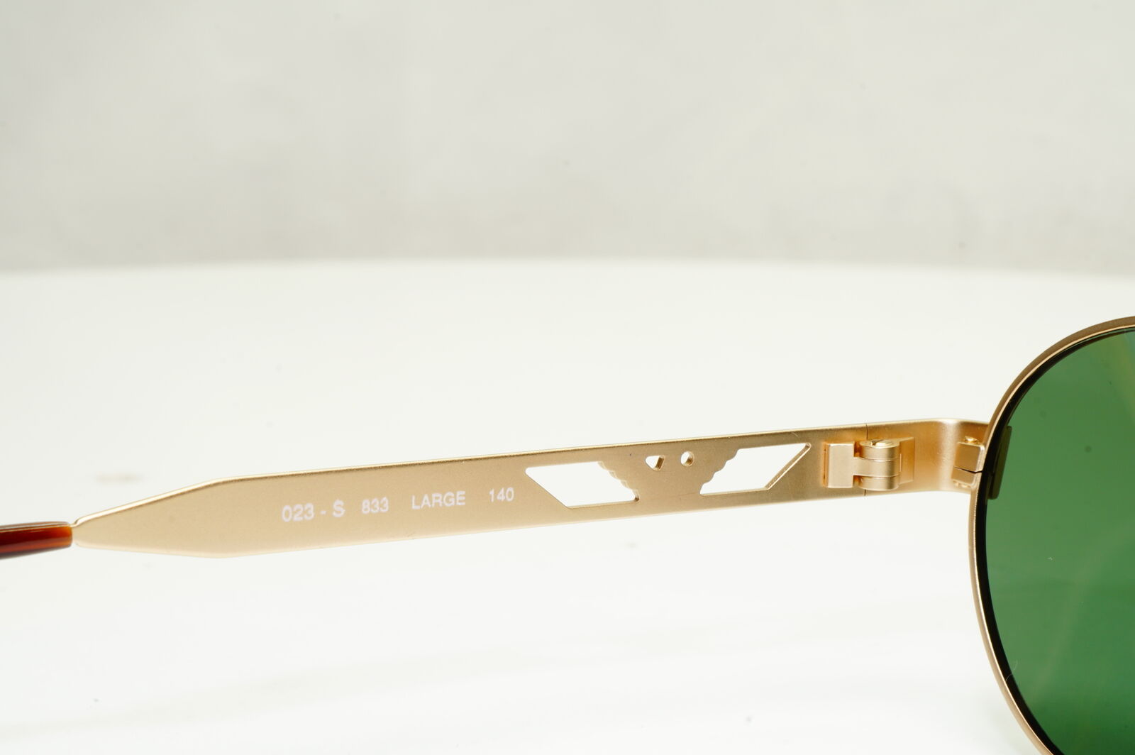 Emporio Armani Sunglasses 1997 Vintage Gold Round Green Eagle Metal 023-S 833 L