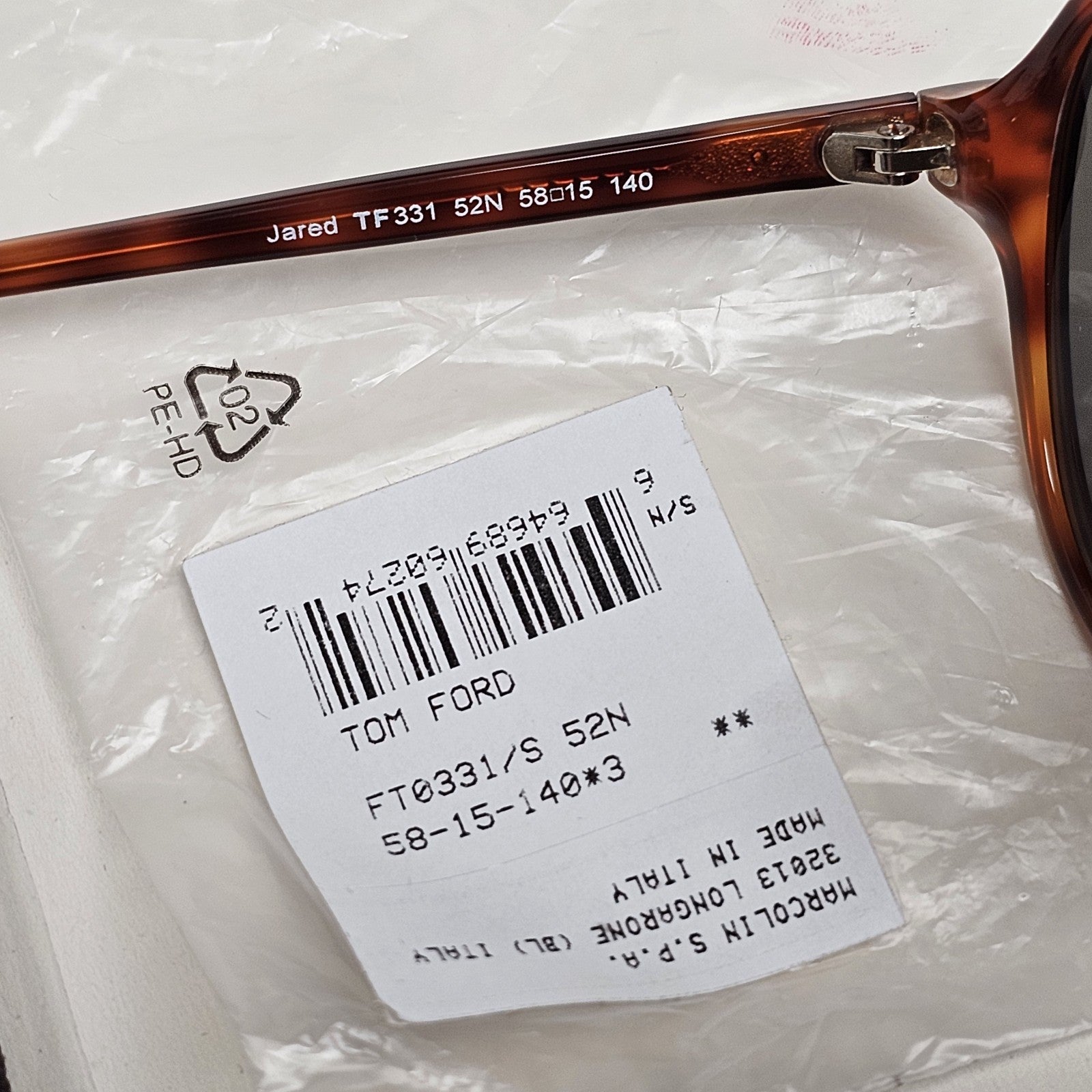 Tom Ford Sunglasses Jared Brown Tortoise Green Pilot FT0331 TF 331 52N 58mm
