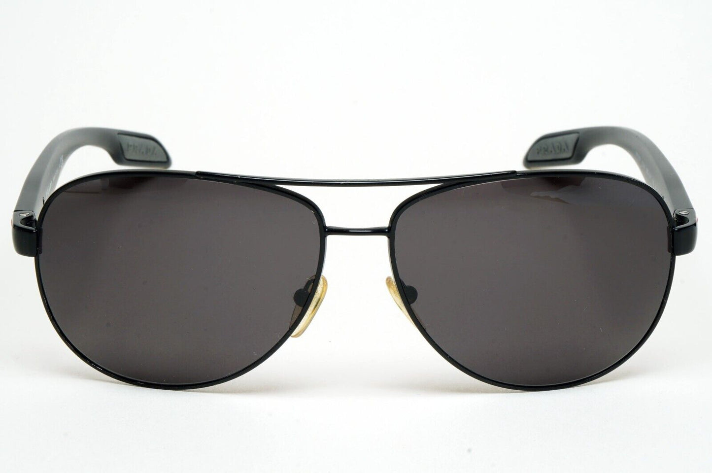 Prada Sunglasses Black Pilot Red Stripe PS53PS SPS 53P 1BO-7W1 62mm 110225