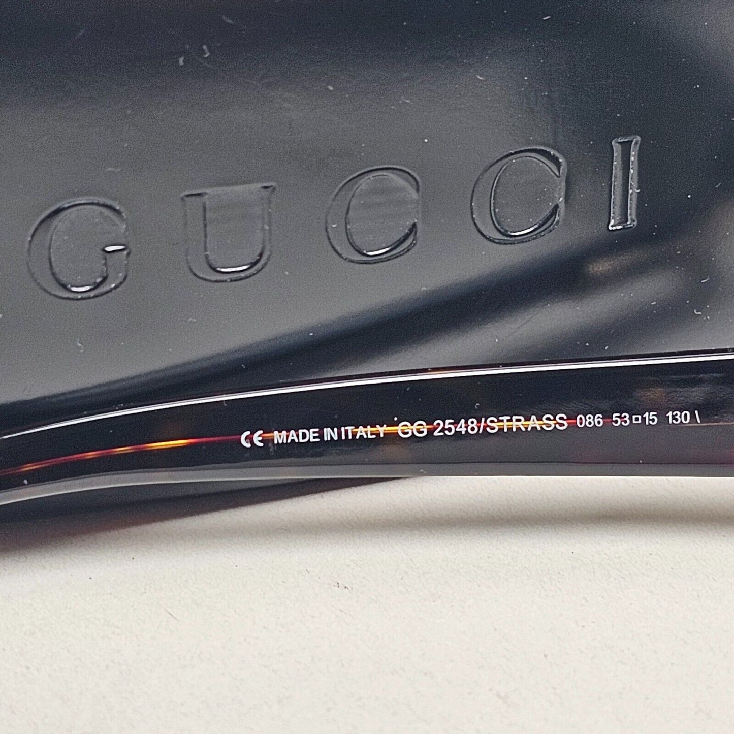 Gucci Sunglasses 1998 Vintage Brown Rectangle Small GG 2548/STRASS 086 180125