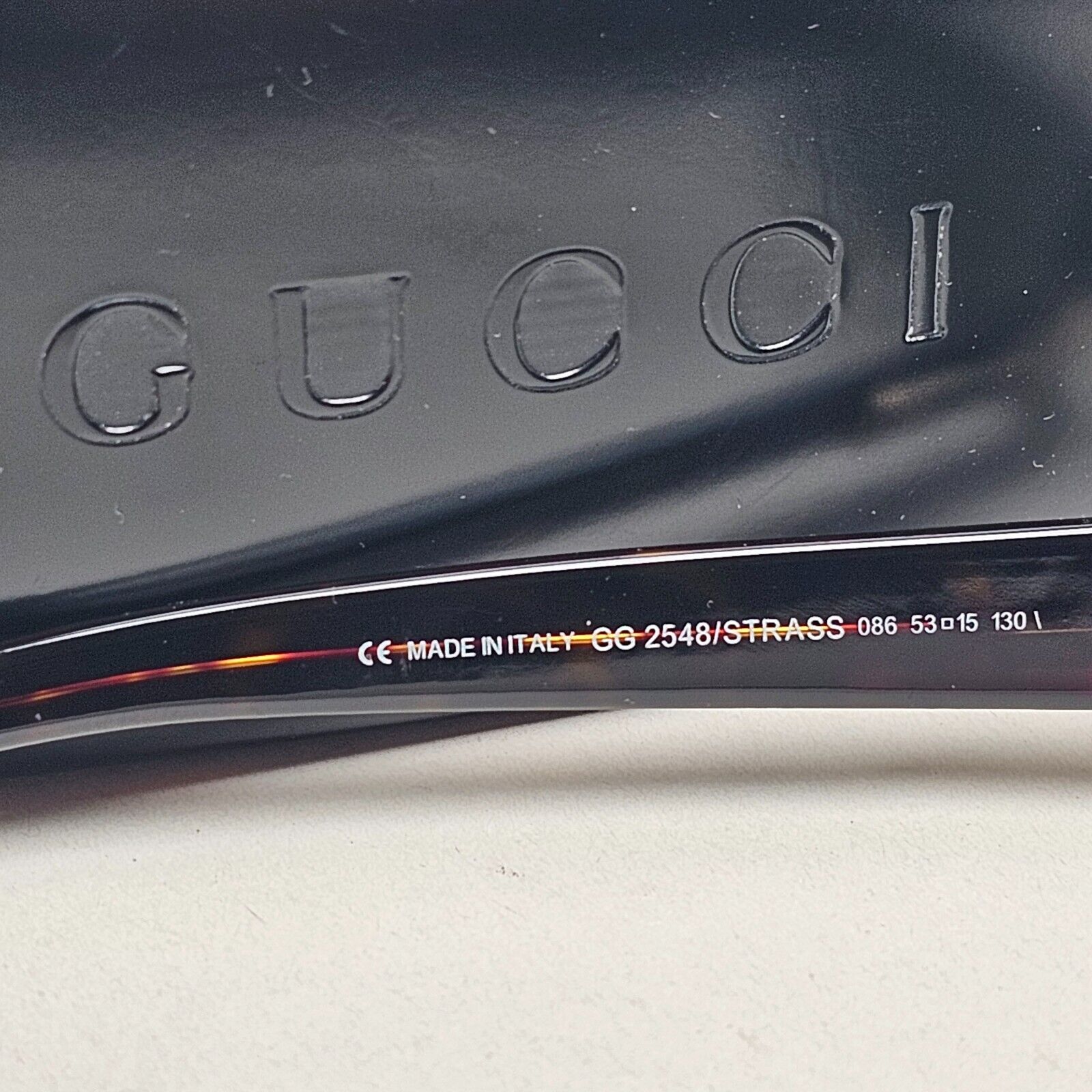Gucci Sunglasses 1998 Vintage Brown Rectangle Small GG 2548/STRASS 086 180125