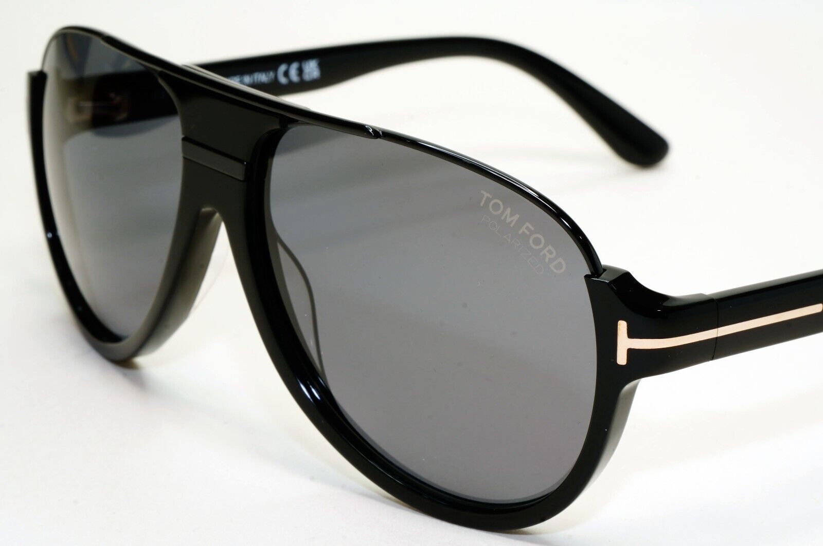 Tom Ford Sunglasses Polarised Black Pilot Gold FT0334 TF 334 Dimitry 01D 59mm