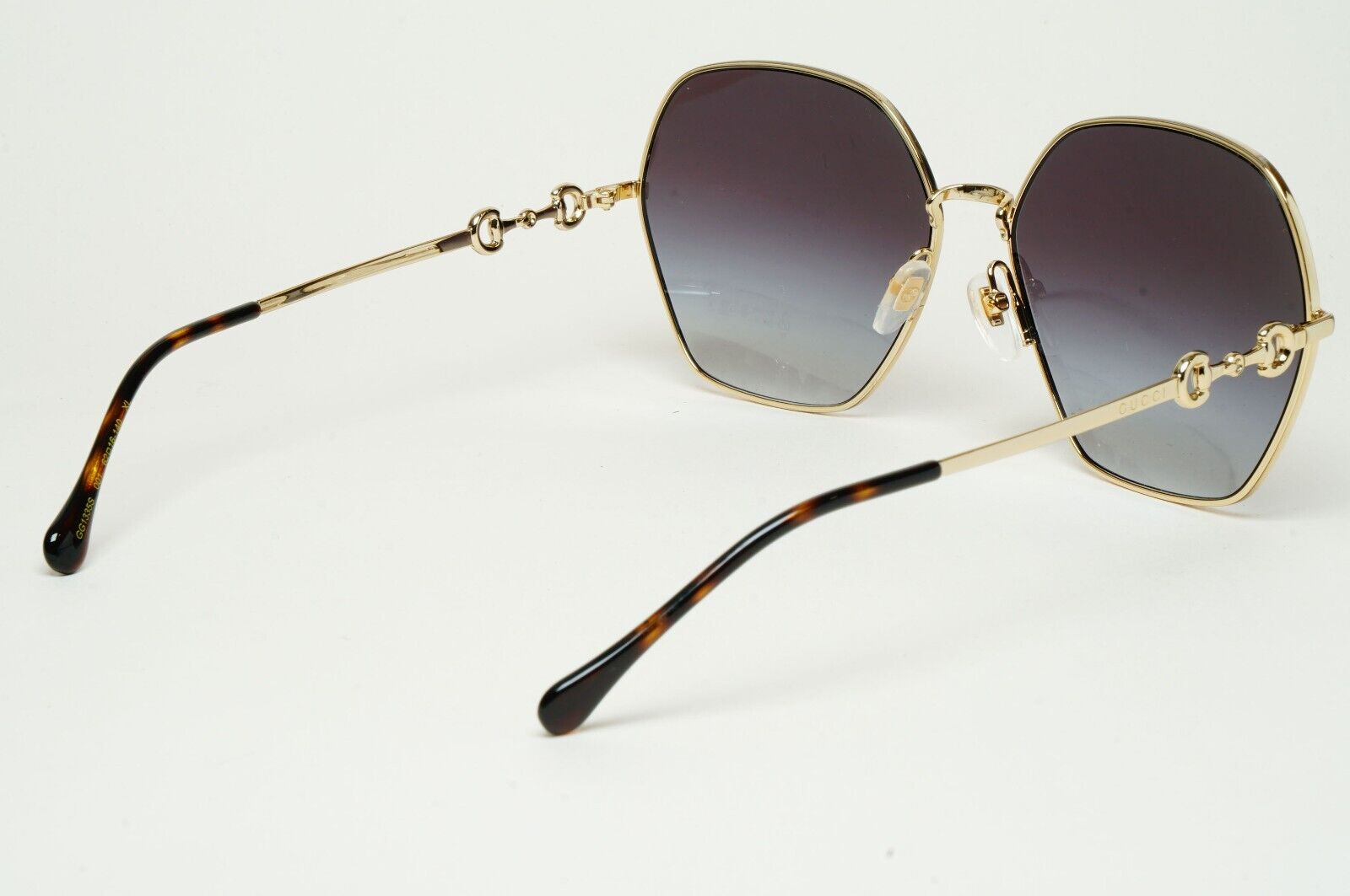 Gucci Sunglasses 2023 Hexagon Oversized Gold Grey Gradient GG1335S 001 170125