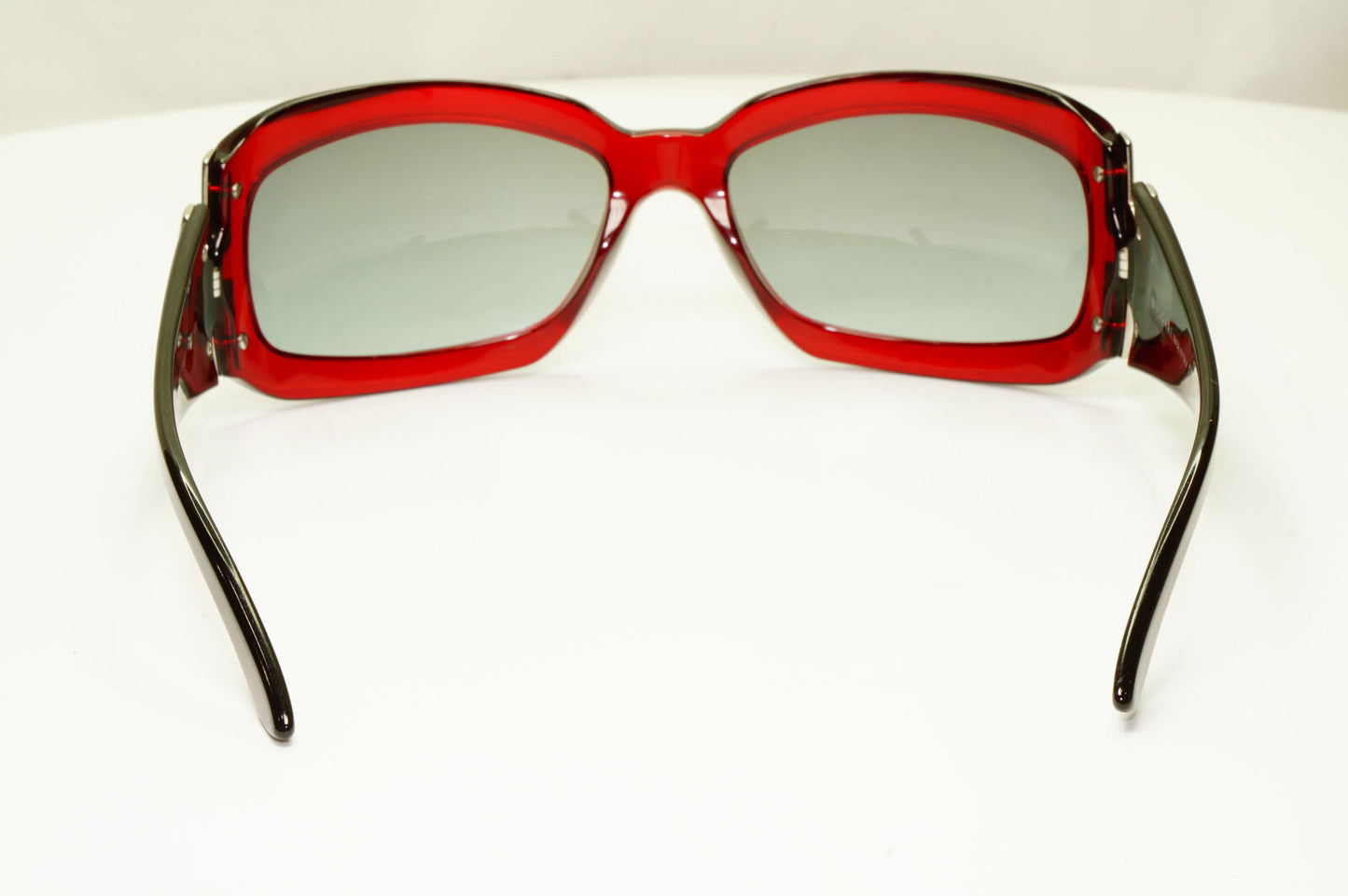 Bvlgari 2005 Vintage Sunglasses Red Burgundy Grey Silver Womens Wrap 860 518/11