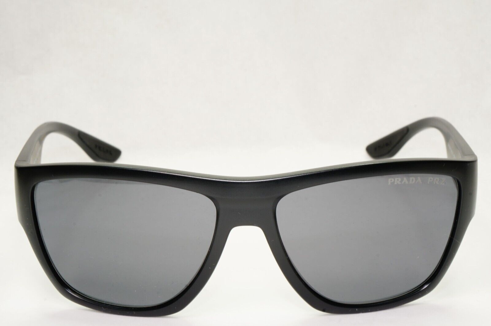 Prada Sunglasses Black Polarized Square Wrap Matte PS08VS SPS 08V 1BO-02G 59mm