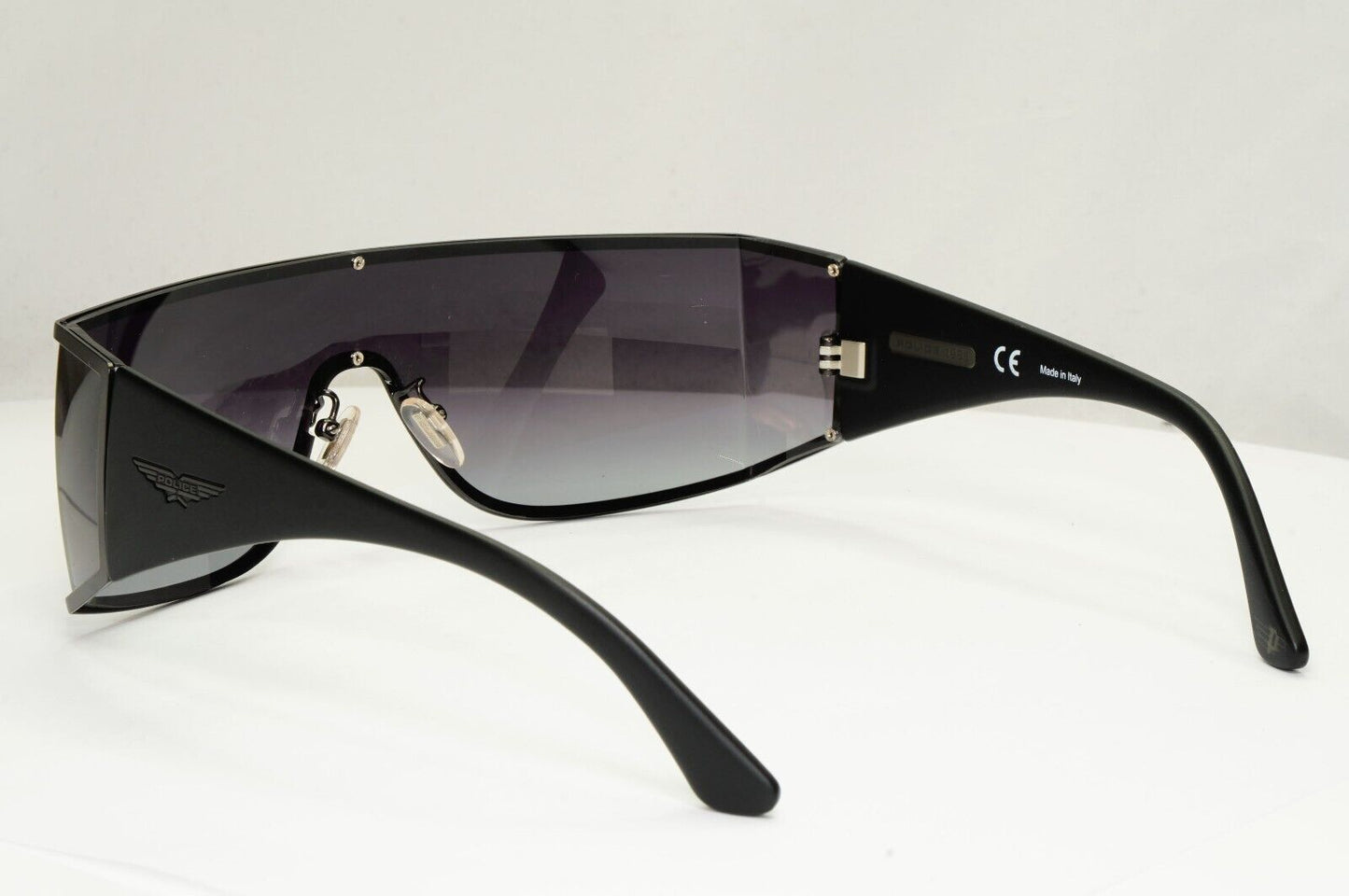 Police Black Shield Sunglasses Gradient Smoke Visor SPL 892 Origins 5 COL 0627 A