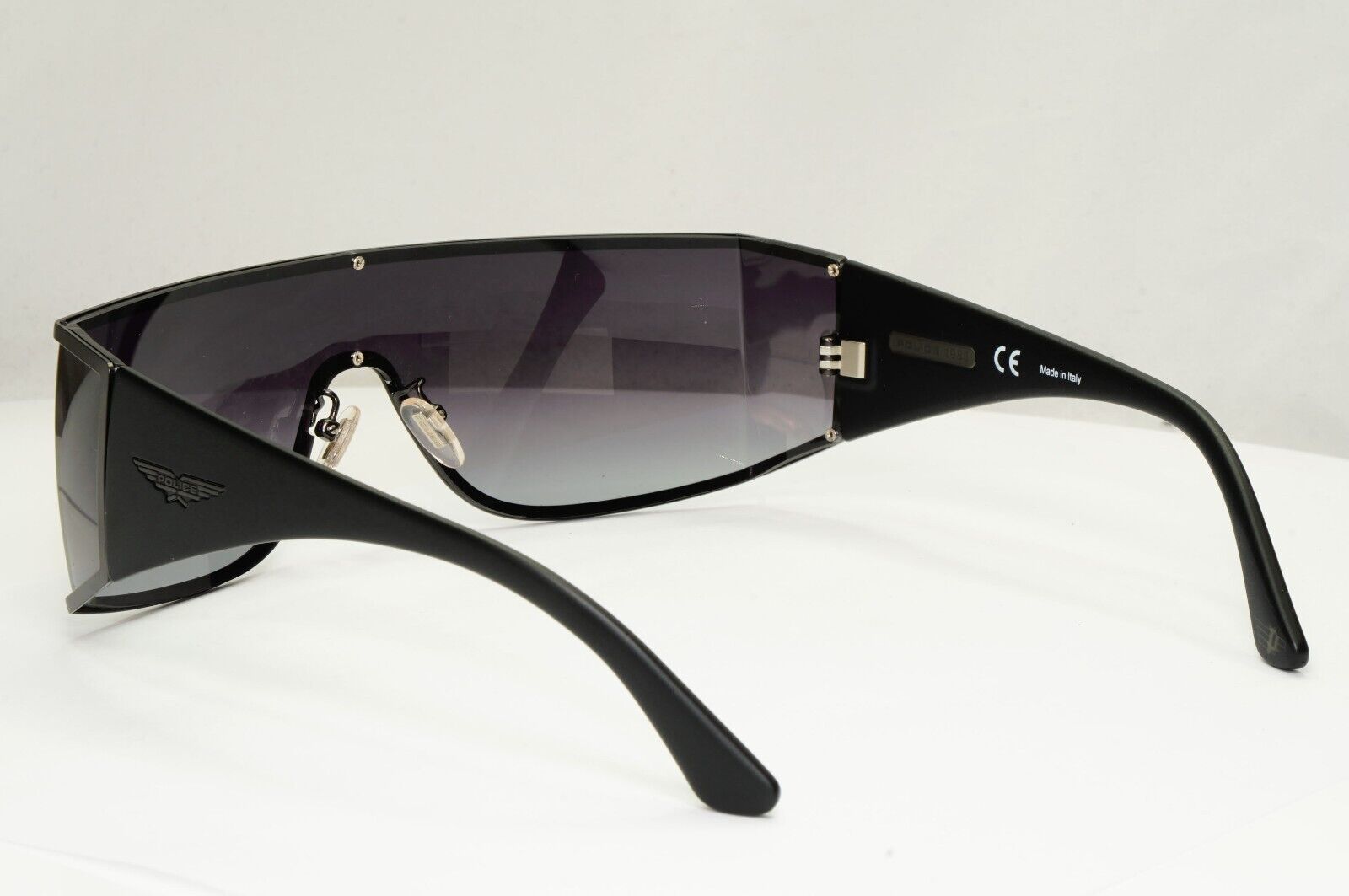Police Black Shield Sunglasses Gradient Smoke Visor SPL 892 Origins 5 COL 0627 A