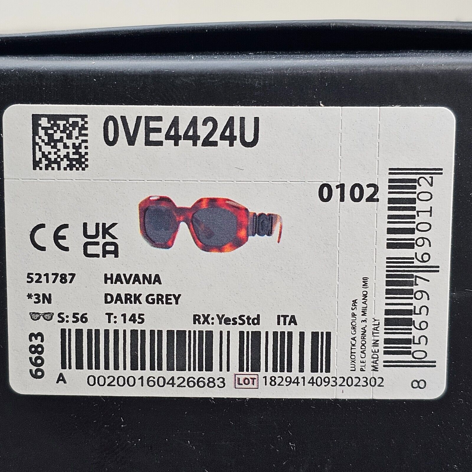 Versace Sunglasses Oversized Medusa Brown Black Large MOD VE 4424U 5217/87 56mm