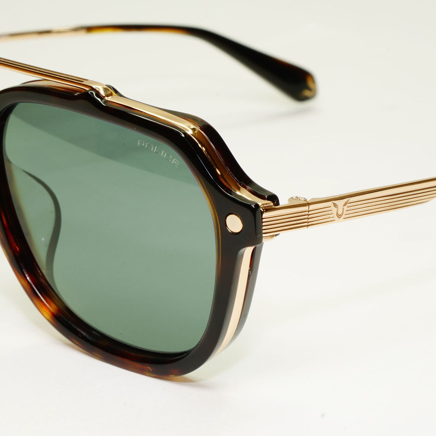 Police Lewis Hamilton F1 Sunglasses Brown Gold Green SPL A26 COL 300Y 54mm