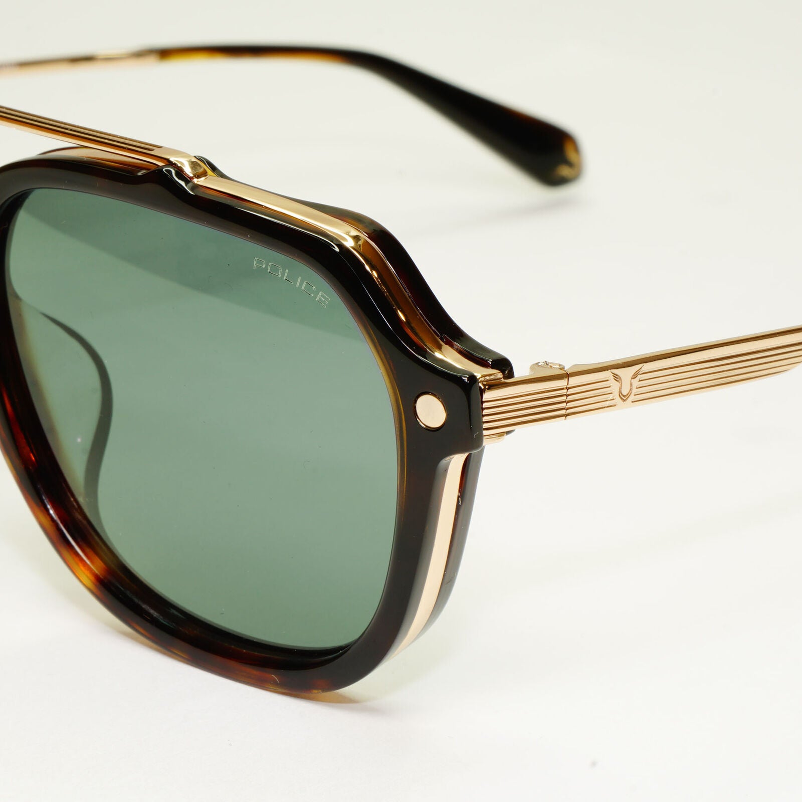 Police Lewis Hamilton F1 Sunglasses Brown Gold Green SPL A26 COL 300Y 54mm