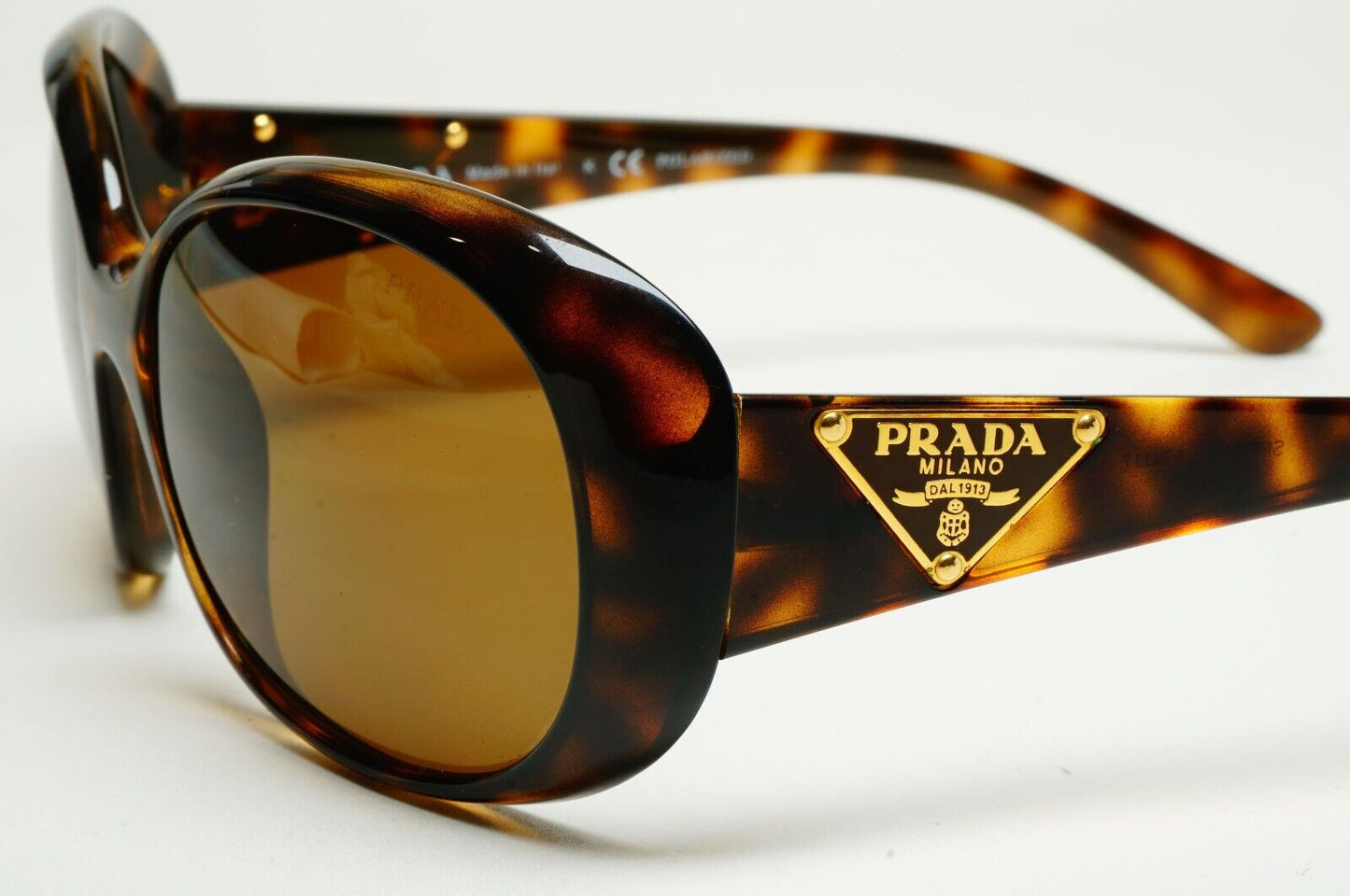Prada Sunglasses 2010 Triangle Polarised Vintage Brown SPR 27L 2AU-5Y1 220125
