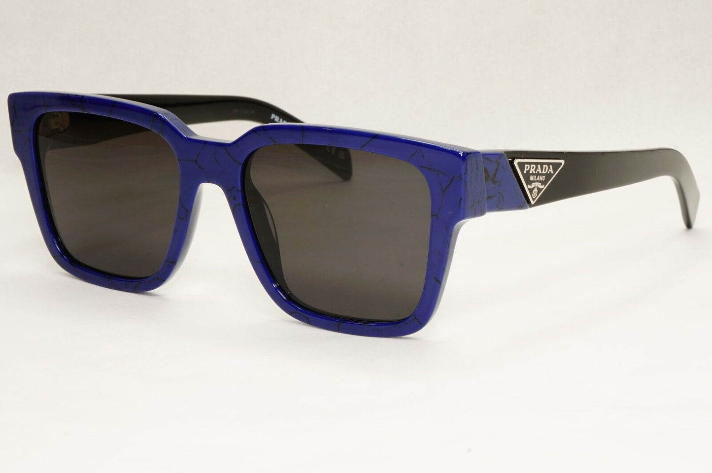 Prada Sunglasses Black Blue Square Marble Baltic PR08ZV VPR 08Z 18D-1O1 54mm