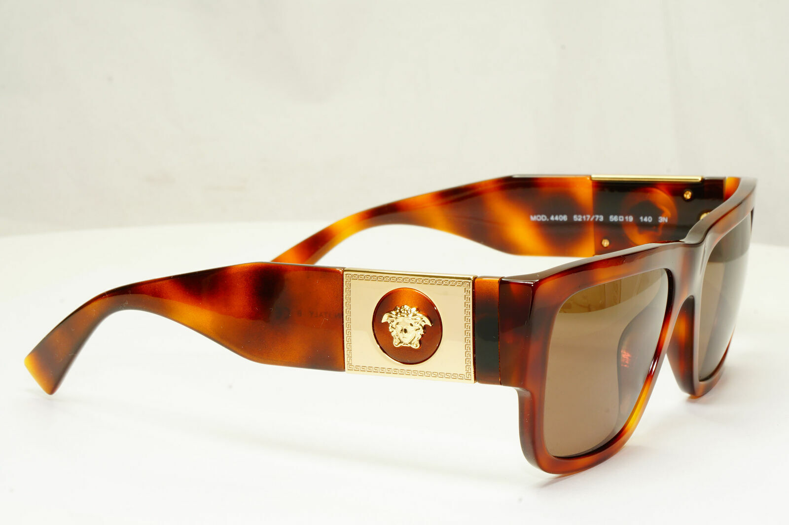Versace Sunglasses Gold Medusa Large Brown Havana Tortoise Mens 4406 5217/73