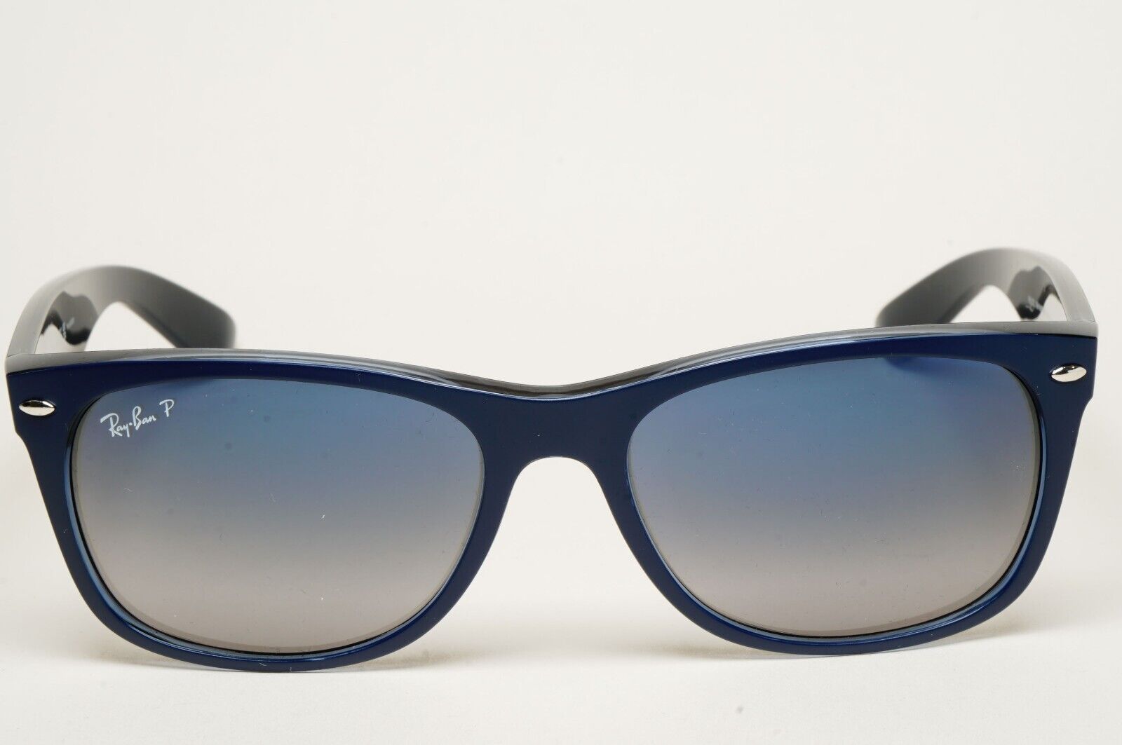 Ray-Ban Sunglasses Polarised New Wayfarer Blue Matte RB 2132 6607/78 58mm