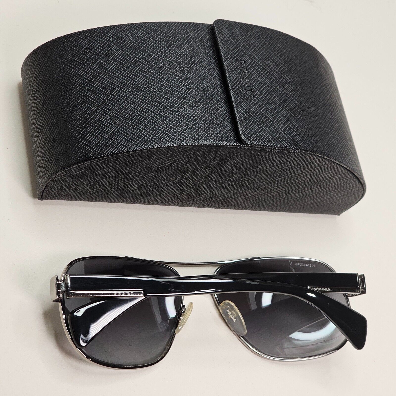 Prada Sunglasses Polarised Gunmetal Black Grey PR52PS SPR 52P 5AV-5W1 061024
