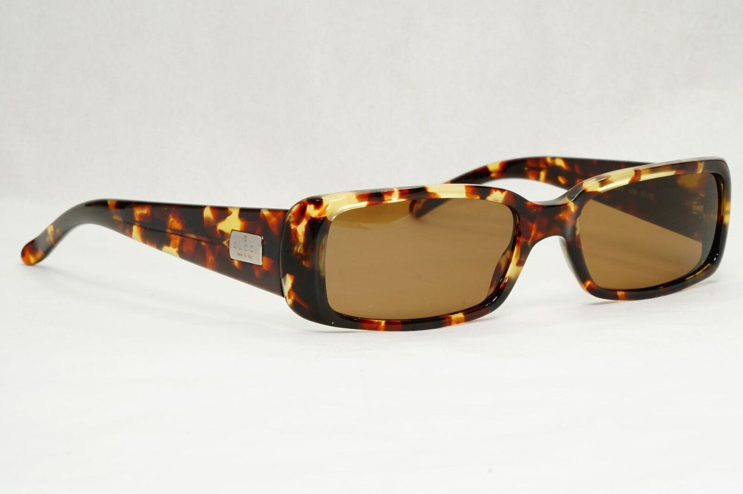 Gucci Sunglasses 1998 Vintage Brown Tortoise Rectangle GG 2450/S 4TM 210125