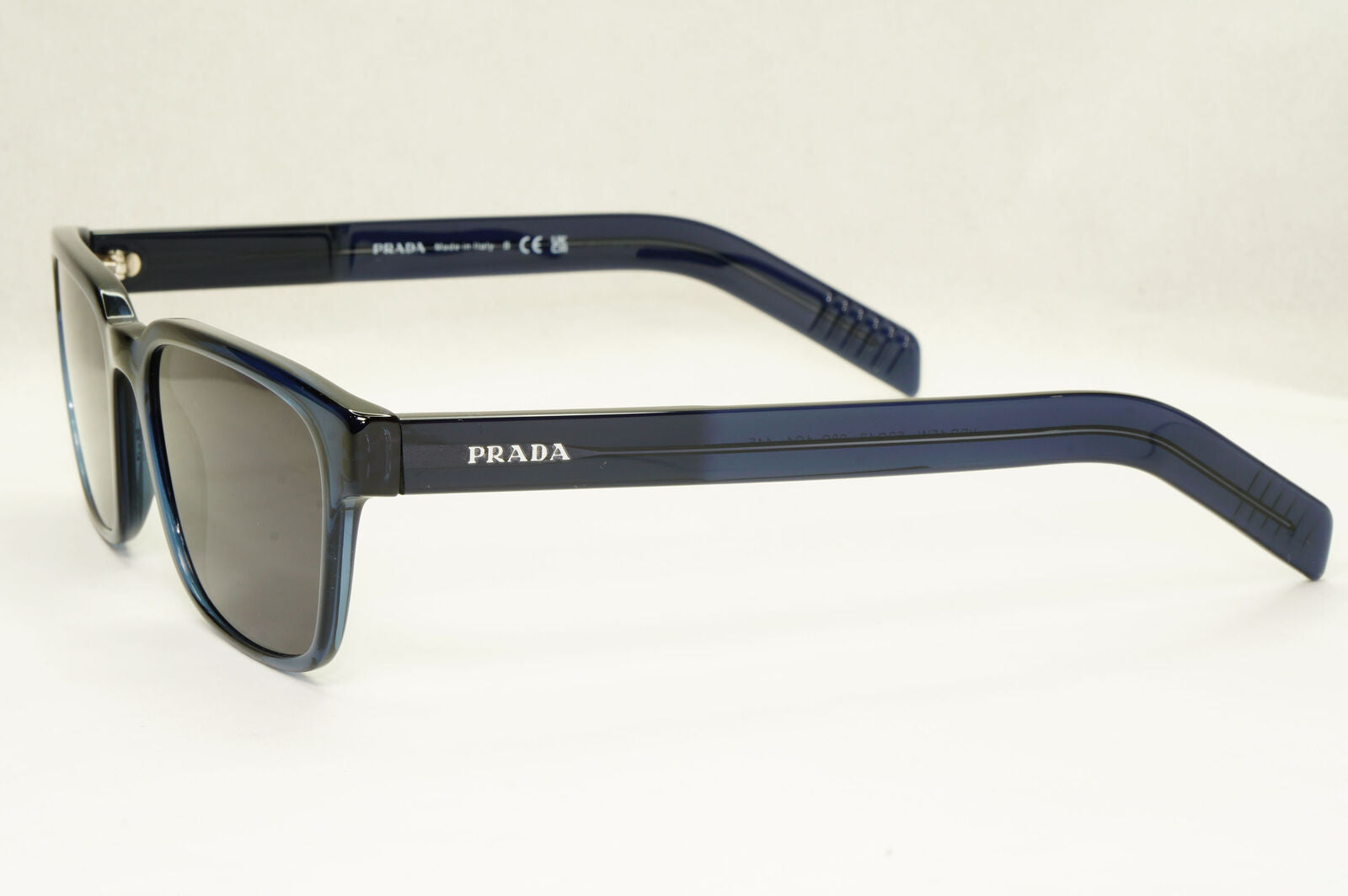 Prada Sunglasses Dark Blue Transparent Black Square PR15WV VPR 15W 08Q-1O1 53mm
