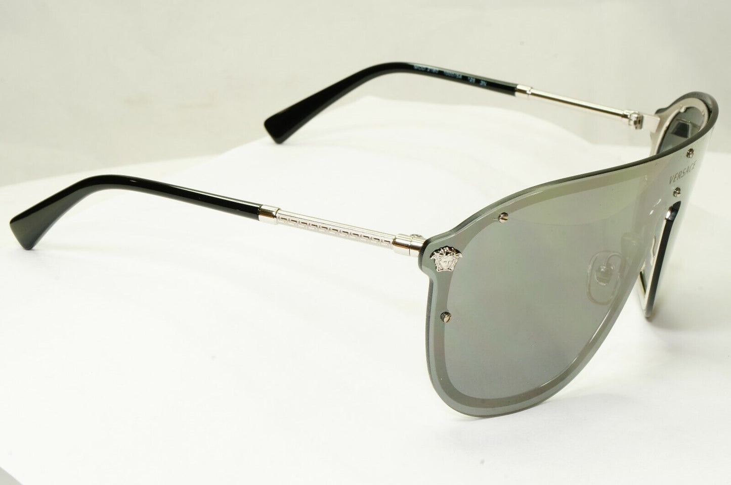 Versace Sunglasses Shield Visor Mask Gold Mirror Silver Unisex MOD 2180 1000/5A
