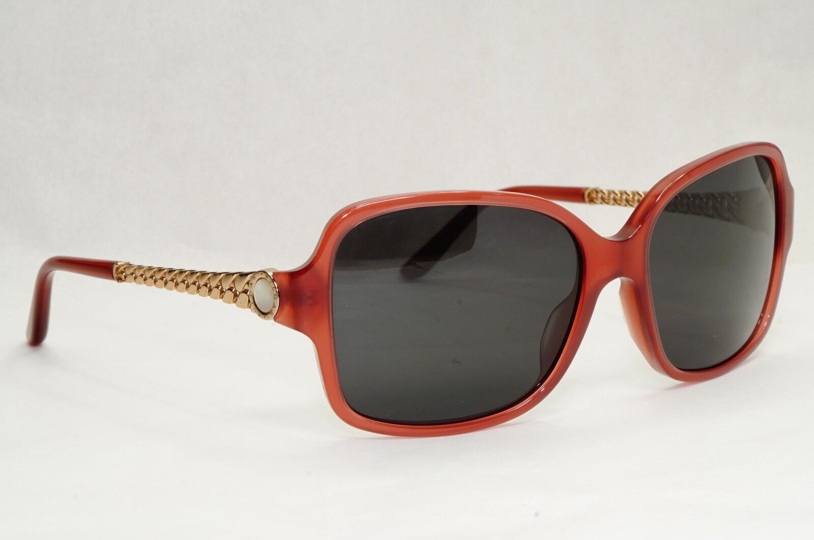 Bvlgari Sunglasses 2010 Vintage Gold Chain Mauve Brown 8125-H 5265/13 180324