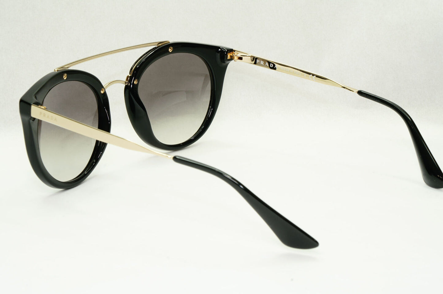 Prada Sunglasses Cinema Black Gold Grey Gradient PR23SS  SPR 23S 1AB-0A7 52mm