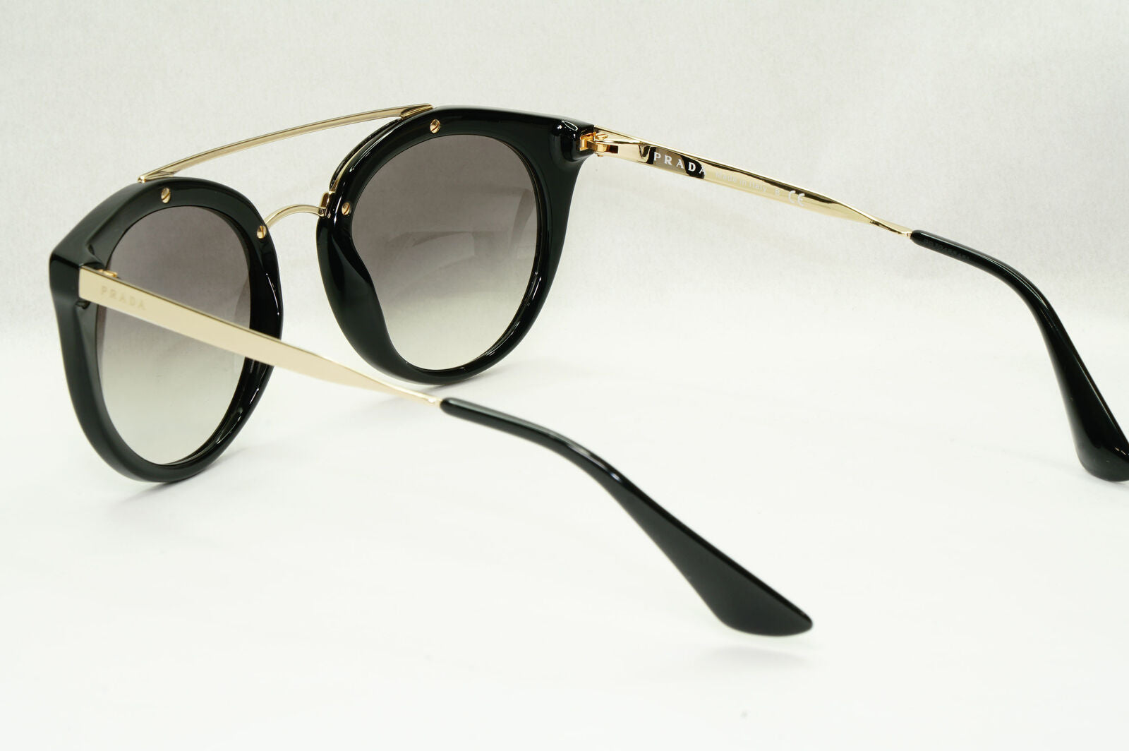 Prada Sunglasses Cinema Black Gold Grey Gradient PR23SS  SPR 23S 1AB-0A7 52mm