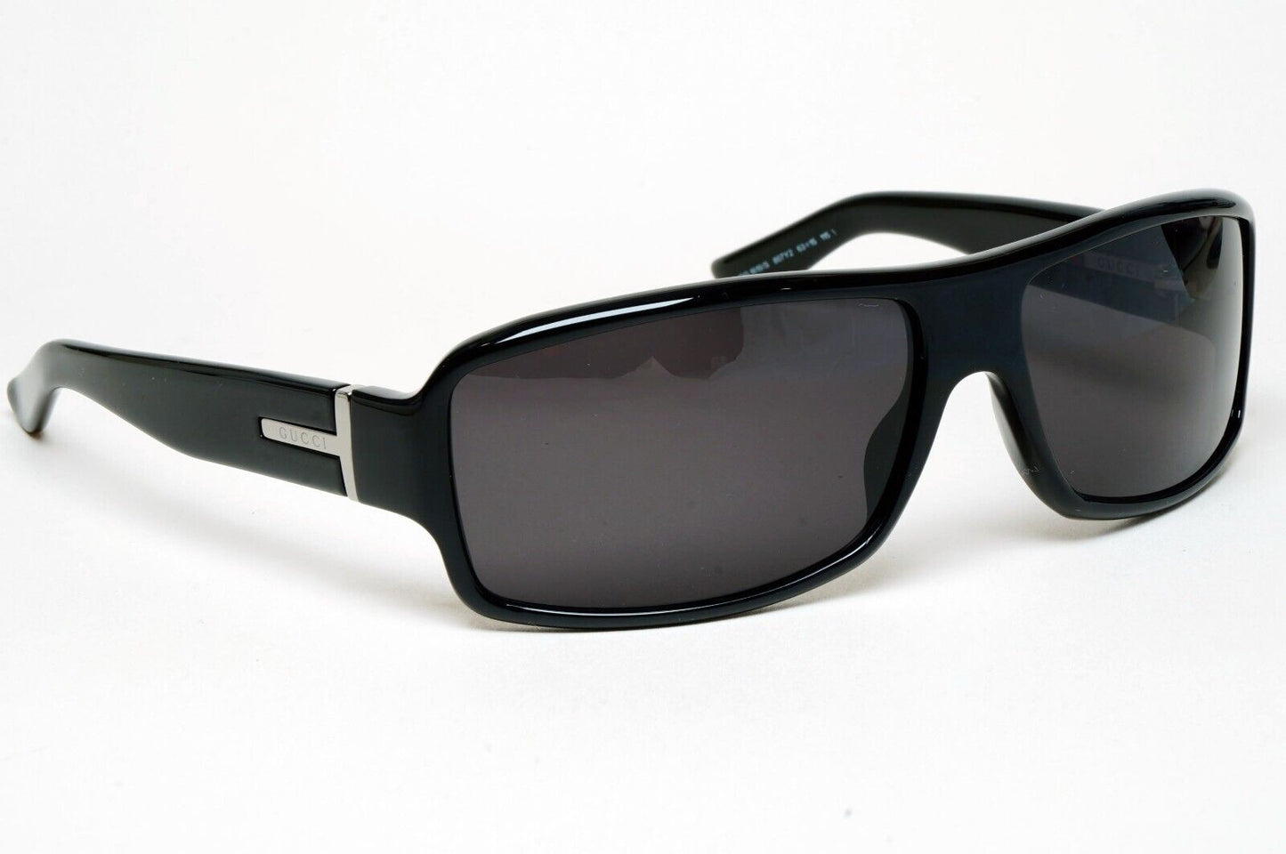 Gucci Sunglasses 1999 Vintage Black Rectangle Wrap GG 1619/S 807Y2 290125