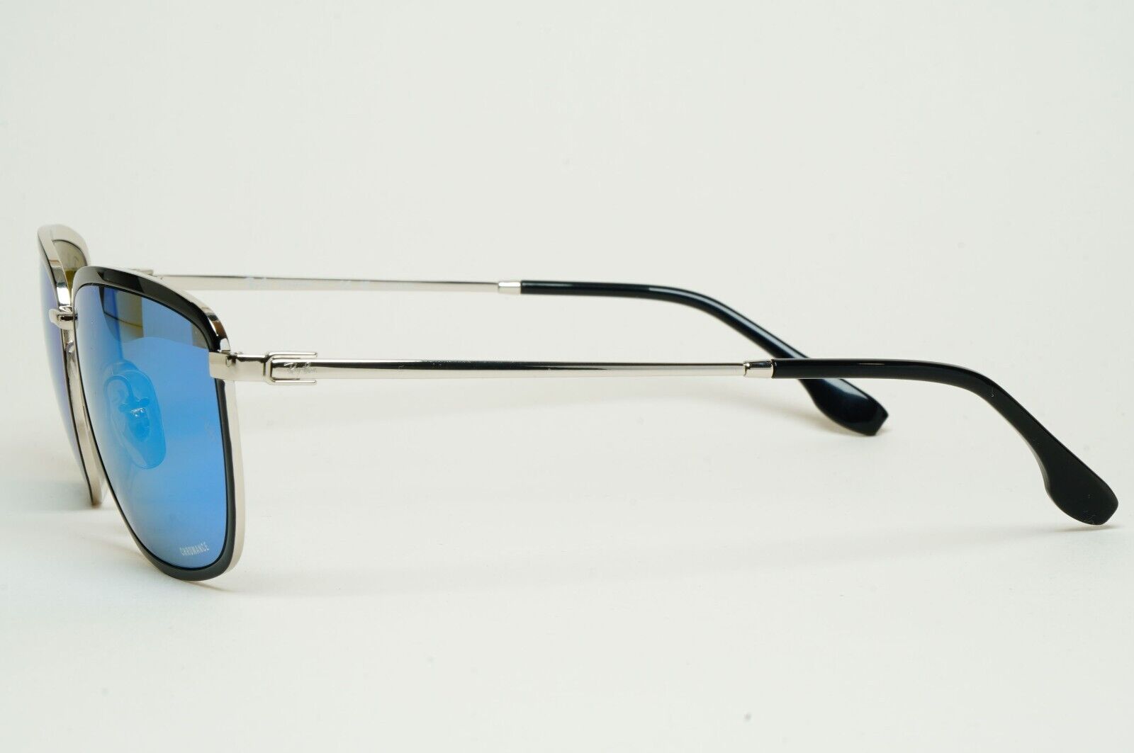 Ray-Ban Sunglasses Chromance Blue Mirror Polarized Black RB 3705 9144/4L 57mm