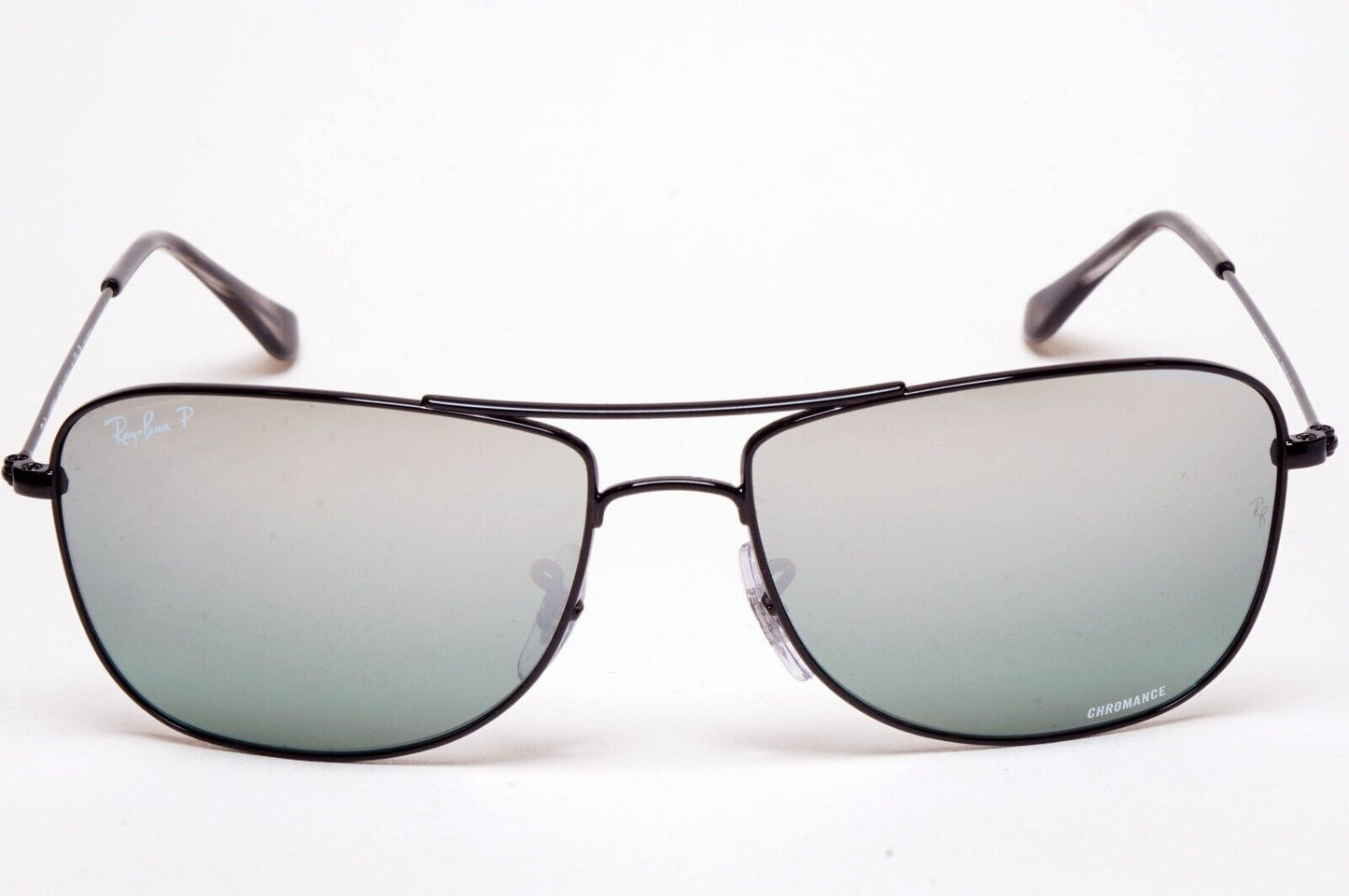 Ray-Ban Sunglasses Polarized Black Silver Chromance Mirror RB 3543 002/5L 59mm
