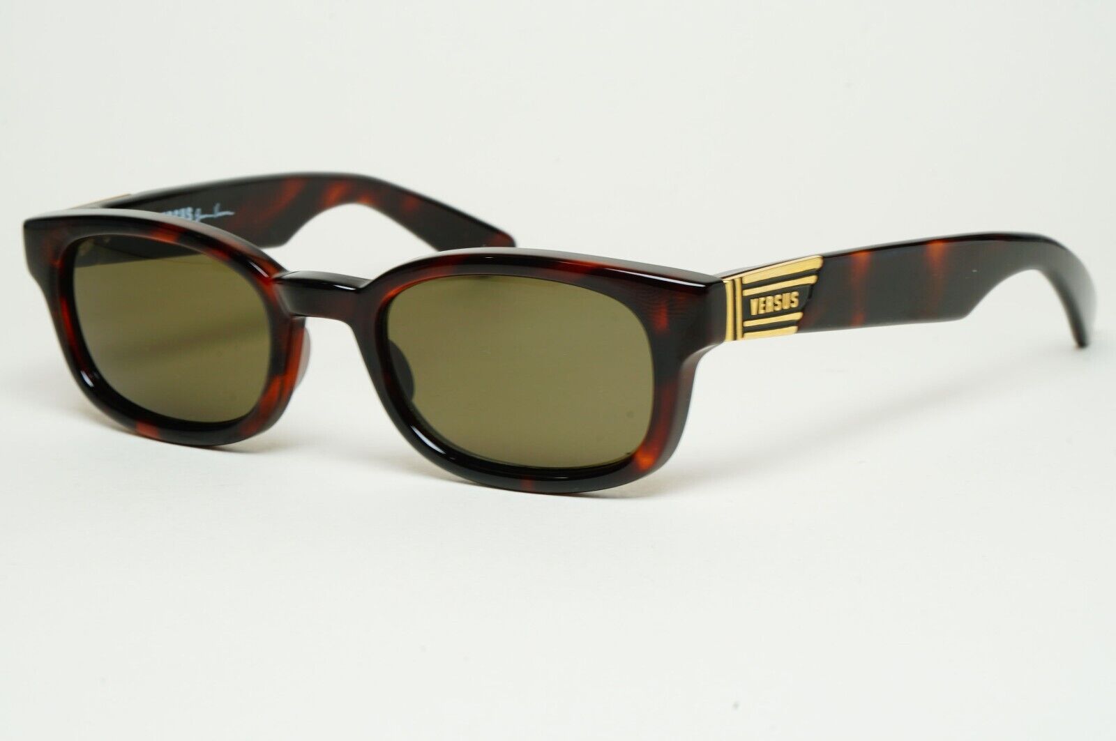 Versus Sunglasses 1996 by Gianni Versace Vintage Brown Gold MOD EZ8 COL 649