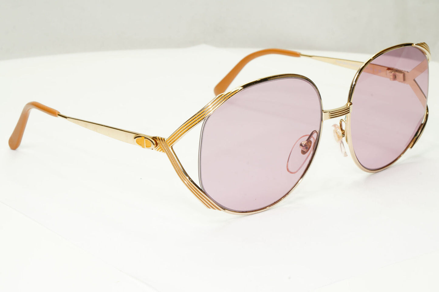 Dior 1990s Vintage Sunglasses Gold Violet Lilac Square Austria 2387 41 261022