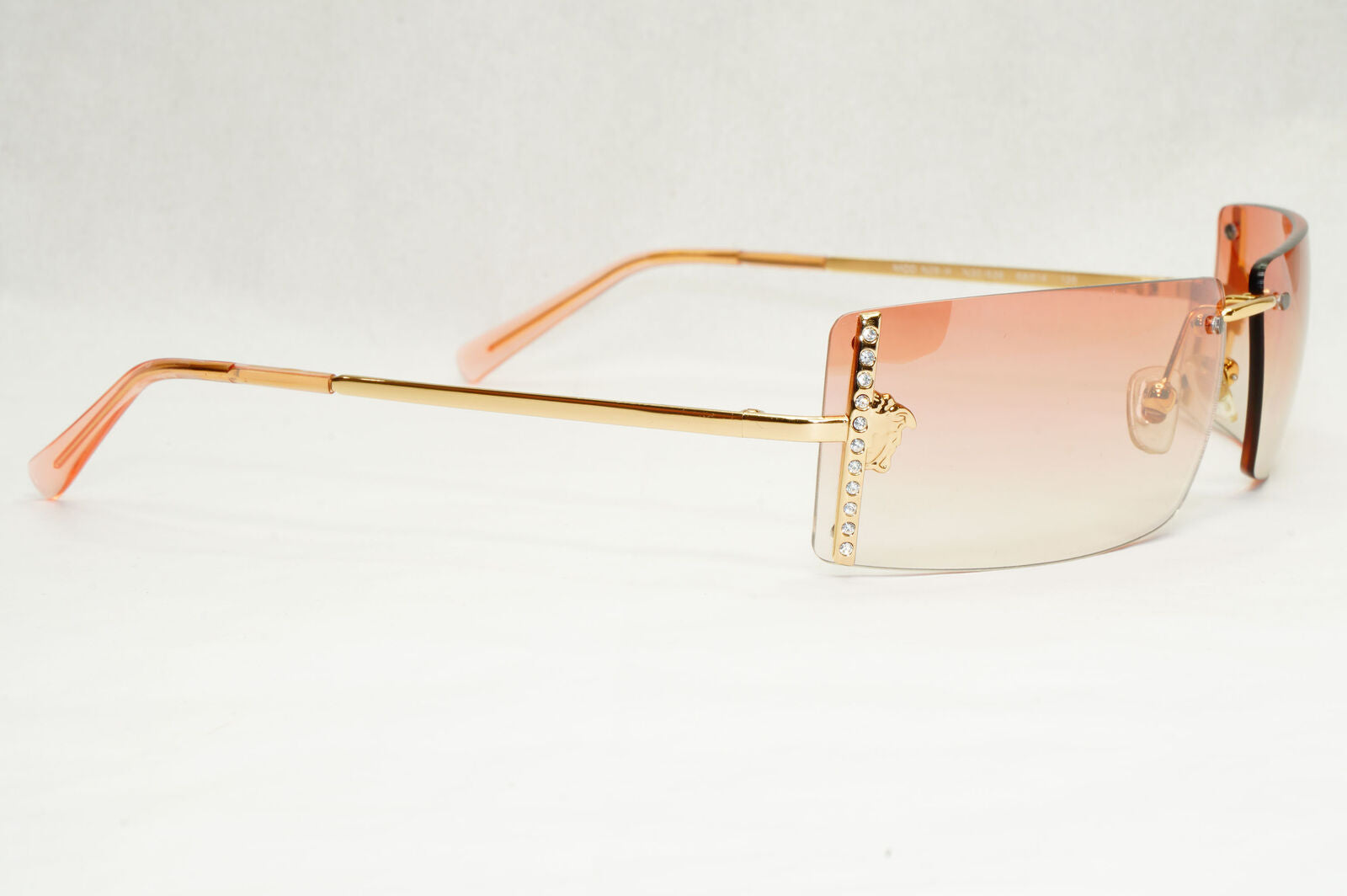 Versace Sunglasses 2004 Vintage Rimless Gold Crystals MOD N29-H N30/536 200124