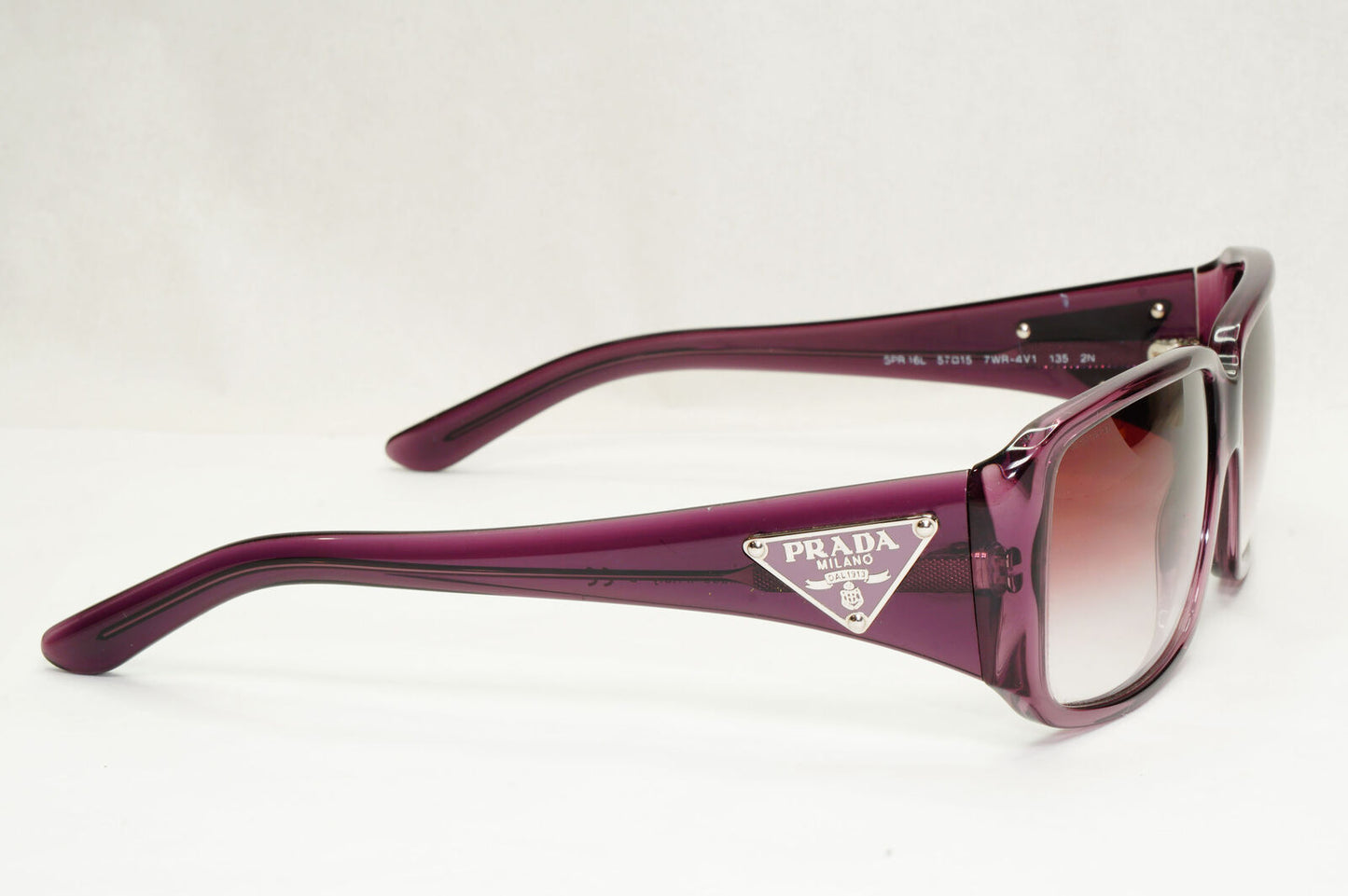 Prada Sunglasses 2010 Vintage Triangle Logo Purple PR16LS SPR 16L 7WR-4V1 141223