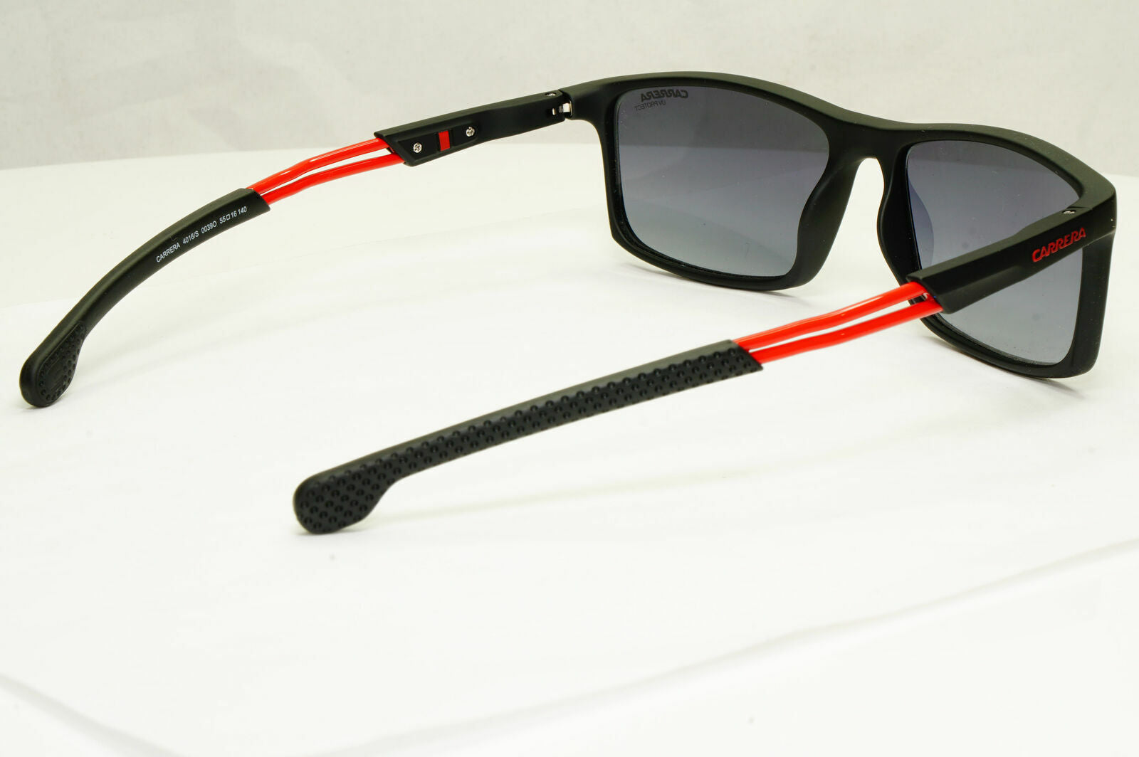 Carrera Sunglasses Black Gradient Smoke Red Square Rectangle 4016 0039O Sport
