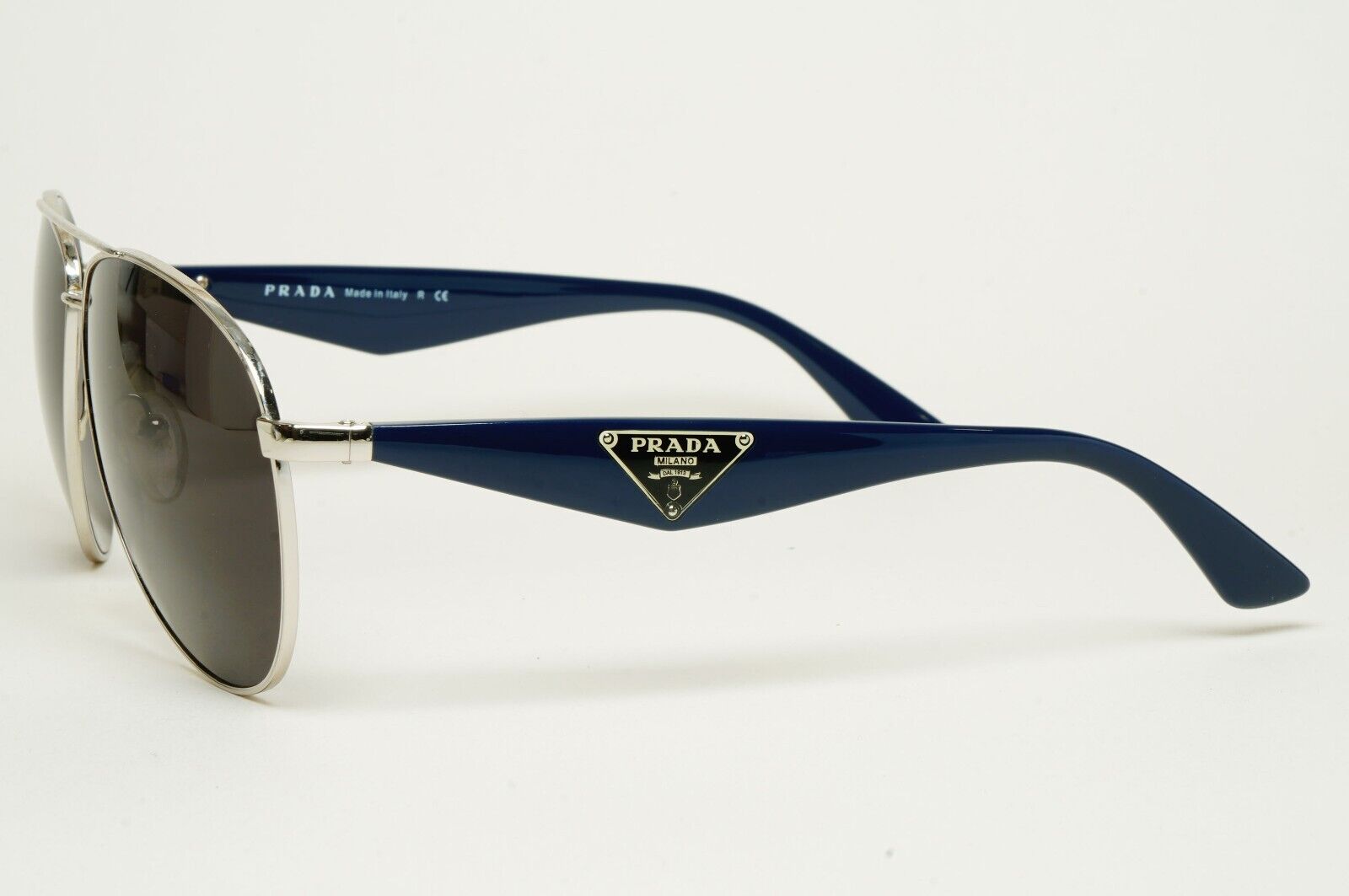Prada Sunglasses Triangle Logo Black Blue Pilot PR53QS SPR 53Q 1BC-2H2 290125