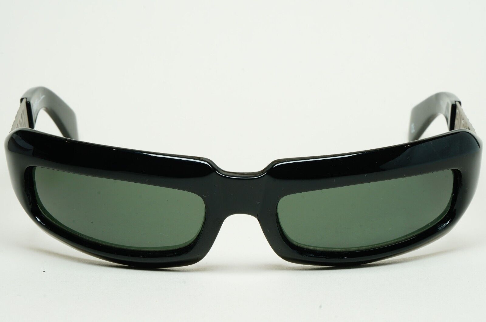 Versus Sunglasses 1996 by Gianni Versace Vintage Black Silver MOD E48/A COL 681