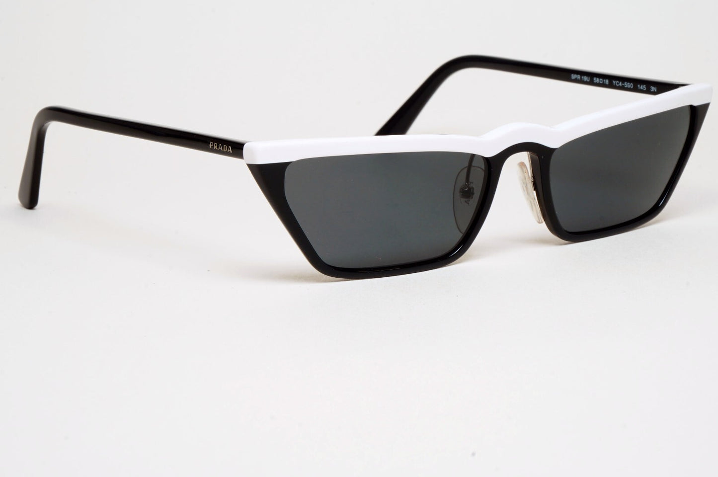 Prada Sunglasses 2018 Ultravox Black White Slim PR19US SPR 19U YC4-5S0 200225