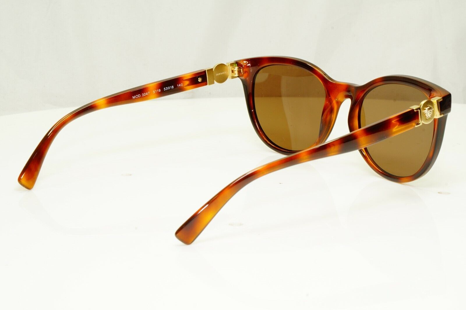 Authentic Versace Womens Sunglasses Gold Medusa Havana Brown MOD 3247 5119