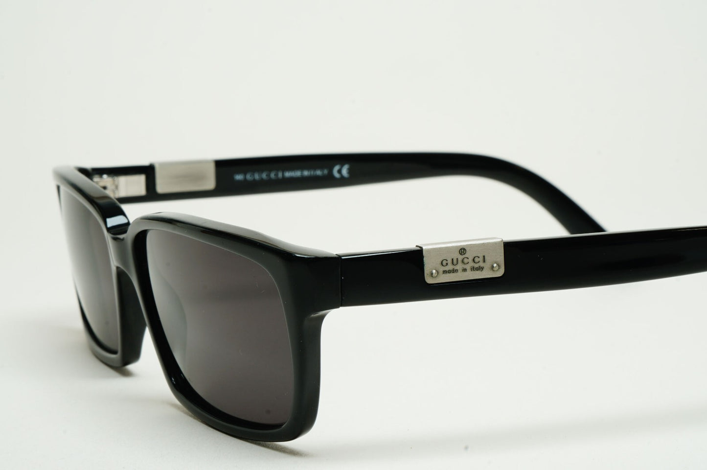 Gucci Sunglasses 1999 Vintage Black Square Retro GG 1557 807 51mm 100325